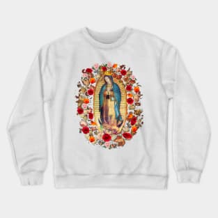 Our Lady of Guadalupe Mexican Virgin Mary Mexico Catholic Saint Crewneck Sweatshirt